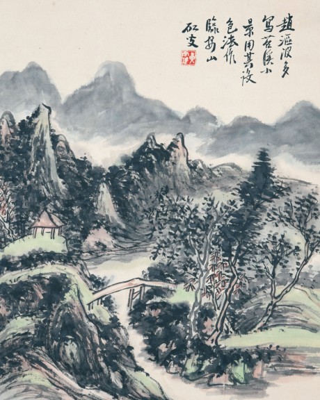 黃賓虹 山水立軸 33*26cm