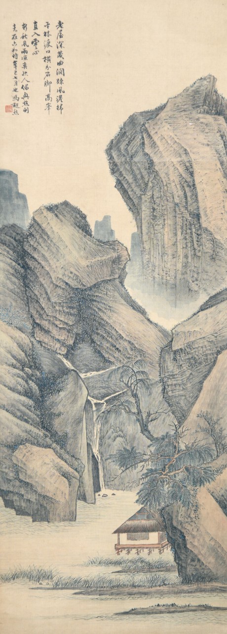 馮超然  山水立軸 115*43cm