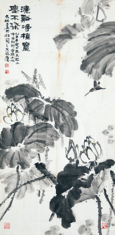 周久明 荷花單片 136*68cm