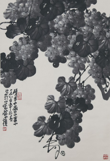 蘇葆楨  葡萄立軸	68×45CM